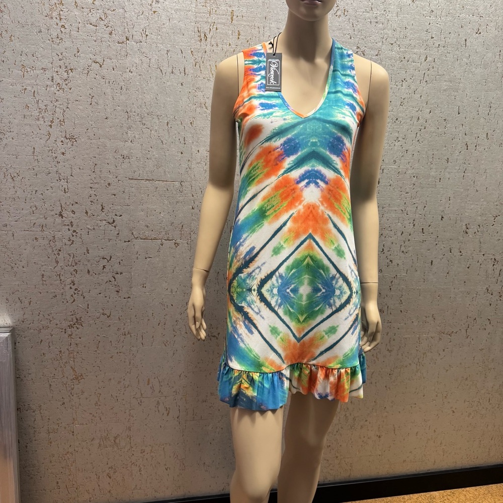 Deborah Viereck Women’s Vibrant Tie-Dye dress, Made in USA